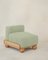 Slippers Cove Armless Seat in Pistachio Velvet by Fred Rigby Studio 1