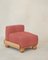 Slippers Cove Armless Seat in Flamingo Velvet by Fred Rigby Studio 1
