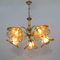 Mid-Century Modern Glass and Brass Hanging Light, Italy, 1960s 2