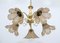 Mid-Century Modern Glass and Brass Hanging Light, Italy, 1960s, Image 6