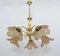 Mid-Century Modern Glass and Brass Hanging Light, Italy, 1960s, Image 3