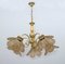 Mid-Century Modern Glass and Brass Hanging Light, Italy, 1960s 1