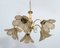 Mid-Century Modern Glass and Brass Hanging Light, Italy, 1960s, Image 4