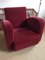 Roter Art Deco Sessel 1