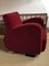 Roter Art Deco Sessel 2