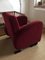 Roter Art Deco Sessel 3