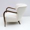 Art Deco Style Lounge Chair in Walnut and Bouclé by Malatesta and Masson, Italy, 1950s 7