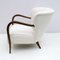 Art Deco Style Lounge Chair in Walnut and Bouclé by Malatesta and Masson, Italy, 1950s, Image 7