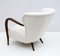 Art Deco Style Lounge Chair in Walnut and Bouclé by Malatesta and Masson, Italy, 1950s 6