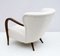 Art Deco Style Lounge Chair in Walnut and Bouclé by Malatesta and Masson, Italy, 1950s, Image 6