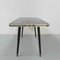 Vintage Coffee Table with Glass Top and Angled, Tapered Legs, 1950s 5