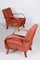 Czech Art Deco Beech & Red Fabric Armchairs attributed to Jindrich Halabala for Up Závody, 1930s, Set of 2, Image 2