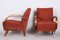 Czech Art Deco Beech & Red Fabric Armchairs attributed to Jindrich Halabala for Up Závody, 1930s, Set of 2, Image 10