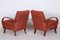 Czech Art Deco Beech & Red Fabric Armchairs attributed to Jindrich Halabala for Up Závody, 1930s, Set of 2, Image 4