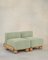 Slipper Cove Armless Two Seat in Pistachio Velvet by Fred Rigby Studio 1