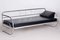 Bauhaus Sofa in Black Leather & Chrome Slezak attributed to Robert Slezak, 1930s 6