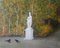 Tinatin Chkhikvishvili, Sculpture Blanche, Fleurs Noires, XXIe Siècle, Huile sur Toile 1