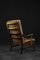 Mid-Century Danish Modern Beech & Brown Leather High Armchair from Farstrup Møbler, 1970s, Image 3