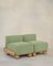 Slipper Cove Armless Two Seat in Sage Velvet by Fred Rigby Studio, Image 1