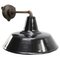 Vintage Industrial Black Enamel & Cast Iron Wall Lamp, Image 2