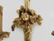 Large 2-Armed Flower Bouquet Wall Light in Gilded Bronze, Image 7
