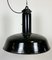 Industrial Black Enamel Factory Pendant Lamp with Iron Top, 1950s 7