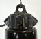 Lámpara colgante de fábrica industrial esmaltada en negro con superficie de hierro, años 50, Imagen 6