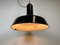 Industrial Black Enamel Factory Pendant Lamp with Iron Top, 1950s, Image 17