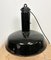 Industrial Black Enamel Factory Pendant Lamp with Iron Top, 1950s, Image 9