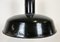 Industrial Black Enamel Factory Pendant Lamp with Iron Top, 1950s 4