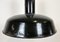 Industrial Black Enamel Factory Pendant Lamp with Iron Top, 1950s, Image 4