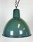 Lampe d'Usine Industrielle en Émail Vert, 1960s 6