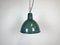 Industrielle grüne Emaille Fabriklampe, 1960er 2