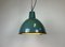 Industrial Green Enamel Factory Lamp, 1960s 10