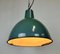 Lampe d'Usine Industrielle en Émail Vert, 1960s 11