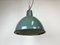 Industrial Green Enamel Factory Lamp, 1960s 9