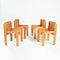 Cognacfarbene Italienische Vintage Sling Chairs von Ibisco Sedie, 4 . Set 1