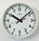 White Industrial Wall Clock from Gent, 1980s 7
