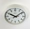 White Industrial Wall Clock from Gent, 1980s 4