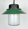 Industrial Pendant Light in Green Enamel and Cast Iron, 1960s, Image 6