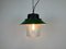 Industrial Pendant Light in Green Enamel and Cast Iron, 1960s, Image 12