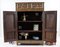 Vintage Holzschrank mit Mogul Relief Miniaturmalerei, 1990er 6