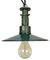Lampe à Suspension Industrielle en Émail Vert avec Plateau en Fonte d'Aluminium, 1960 1