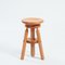 Brutalist Pinewood Studio Stools, 1970s, Set of 4, Image 8