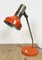 Ostdeutsche Vintage Tischlampe in Orange von Aka Electric, 1970er 9