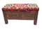 Vintage Bench with Suzani Upholstery, 1950s, Image 1