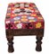 Vintage Bench with Suzani Upholstery, 1950s, Image 7