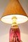 Lampe de Bureau Art Déco en Verre avec Abat-Jour en Tissu, 1920s 11