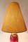 Art Deco Glass Table Lamp with Fabric Shade, 1920s 12