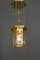 Lampe à Suspension Art Déco avec Verres à Facettes, 1920s 8